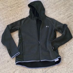 Under Armour Coldgear Zip Up Jacket - Hunter Green - Small